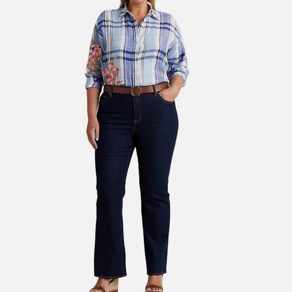 NWT Polo RALPH LAUREN LINEN PLED WHITE/BLUE FLORAL BUTTON DOWN SHIRT SIZE US XL - Picture 8 of 8